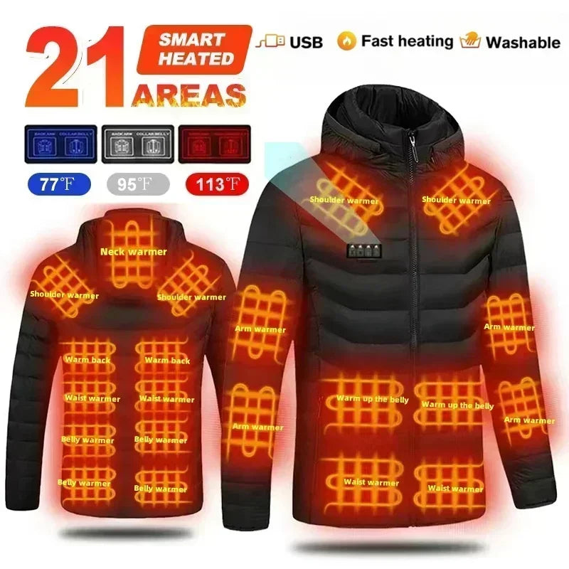 Heated Jacket Men's Women's Jacket USB Heating