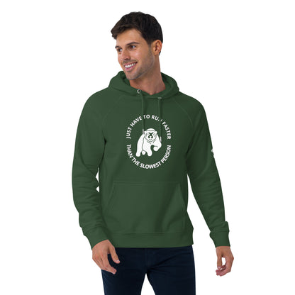 SLOWEST PERSON BEAR Unisex eco raglan hoodie