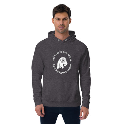 SLOWEST PERSON BEAR Unisex eco raglan hoodie